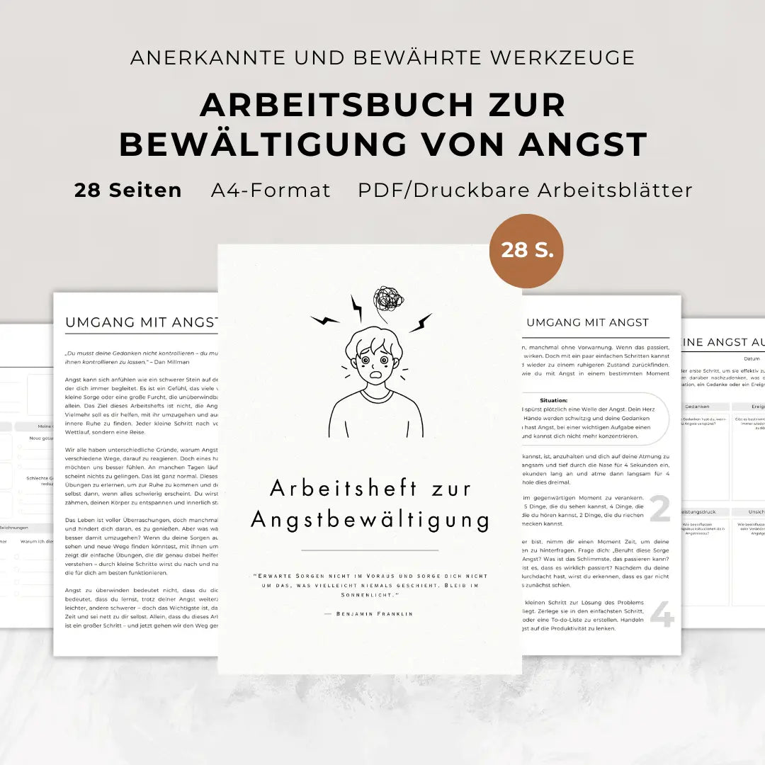 Erster Teil: Arbeitsheft zur Angstbewältigung – 28 Seiten