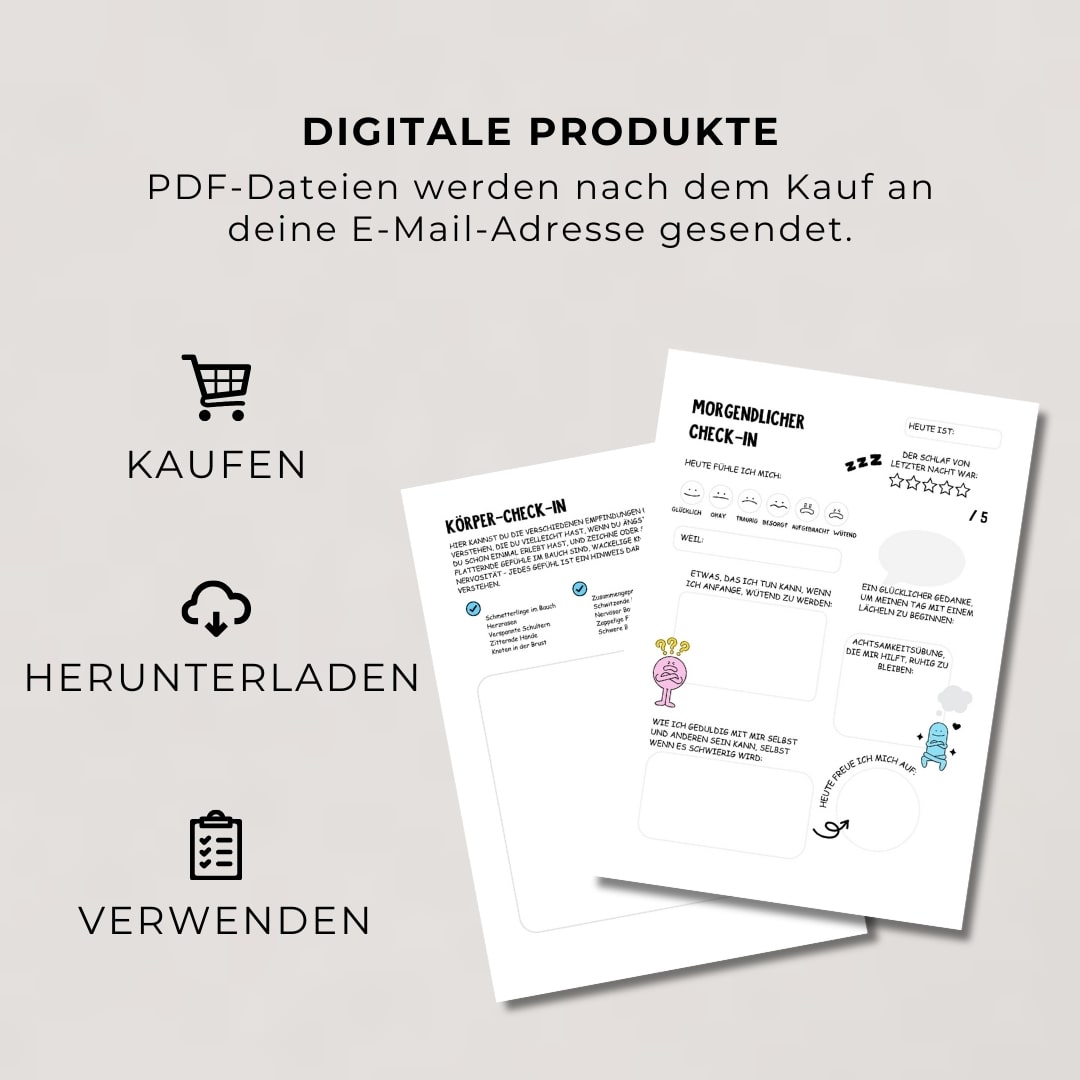 Set für die psychische Gesundheit von Kindern (6 Tagebücher - 112 Seiten)