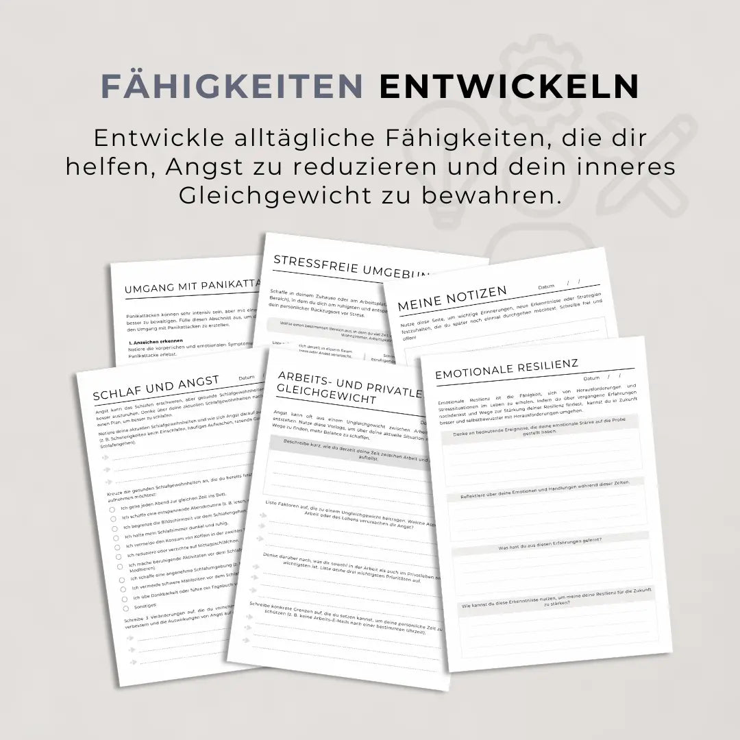 Erster Teil: Arbeitsheft zur Angstbewältigung – 28 Seiten