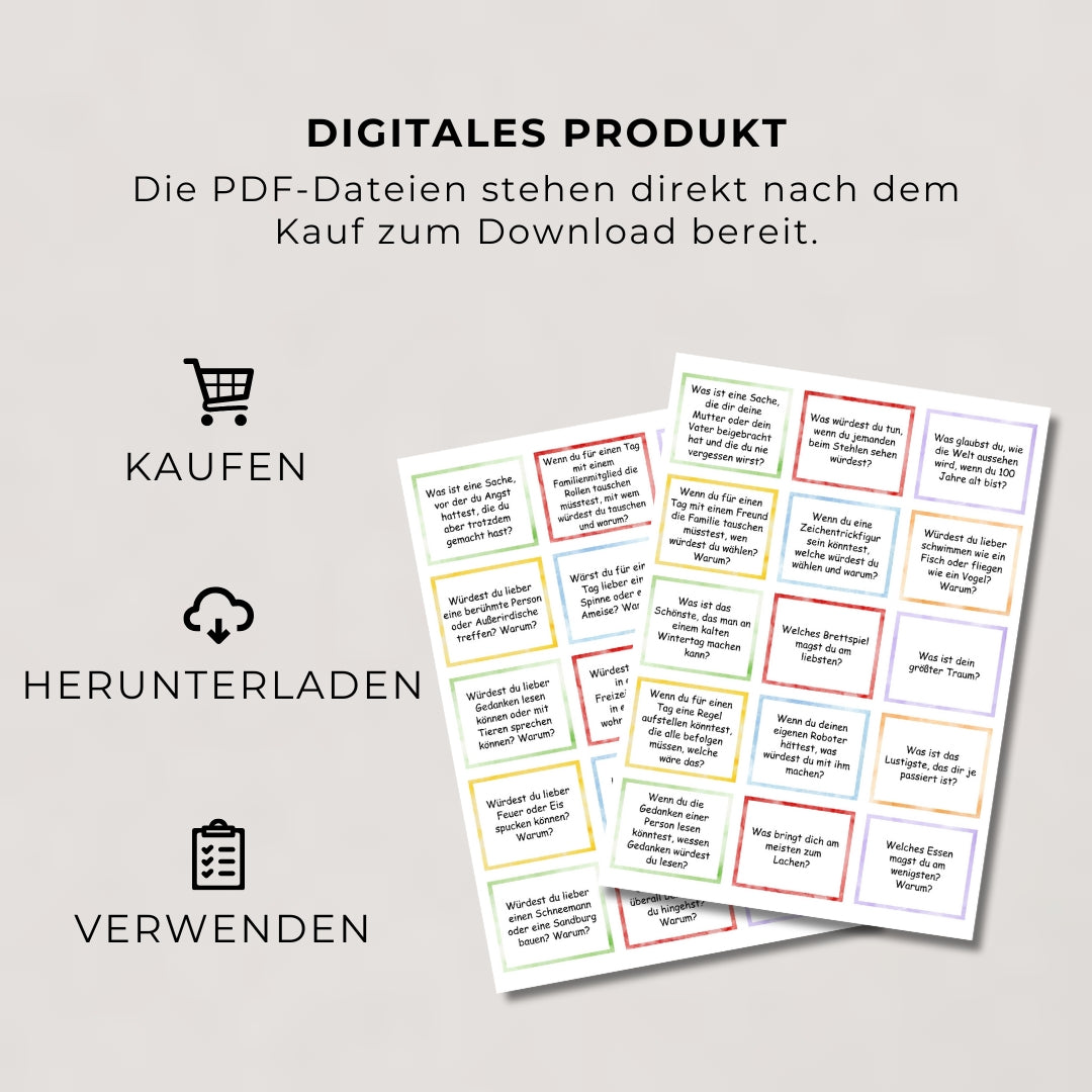 Gesprächskarten “Reden wir über das Leben”