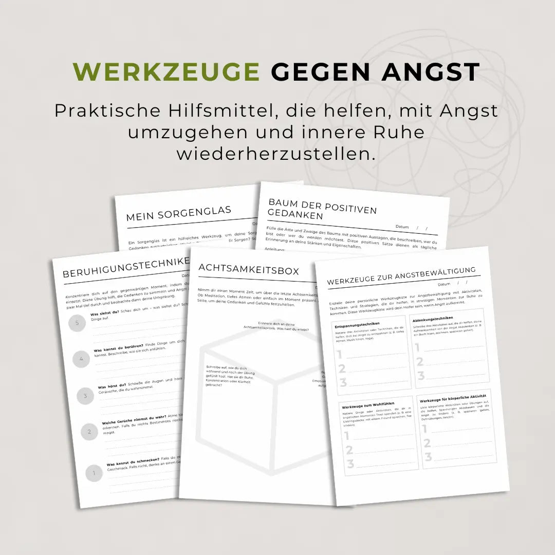 Erster Teil: Arbeitsheft zur Angstbewältigung – 28 Seiten