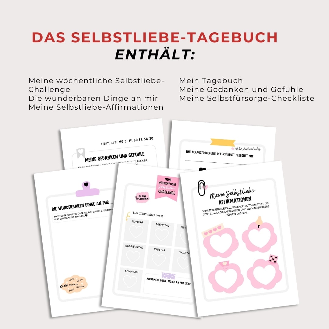 Set für die psychische Gesundheit von Kindern (6 Tagebücher - 112 Seiten)