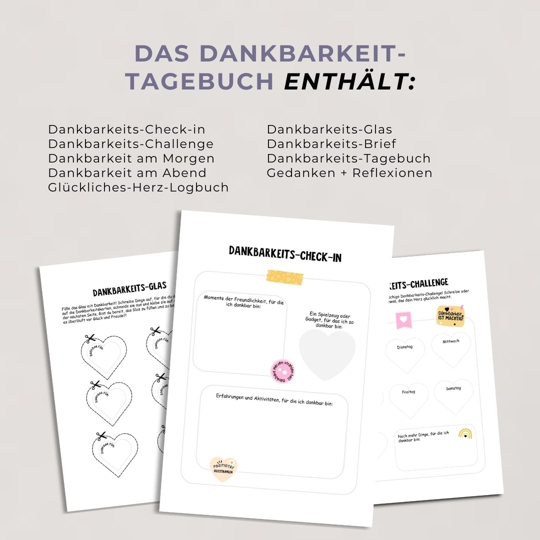 Set für die psychische Gesundheit von Kindern (6 Tagebücher - 112 Seiten)