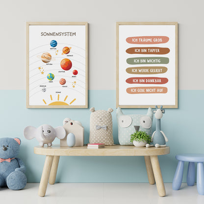 SUPER-SAMMLUNG: 43 lehrreiche, motivierende und inspirierende Poster für die Kinderzimmerwand!