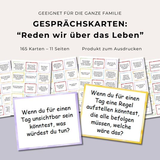 Gesprächskarten “Reden wir über das Leben”