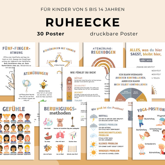 Ruheecke: 30 Poster zur Entwicklung der emotionalen Intelligenz Ihres Kindes