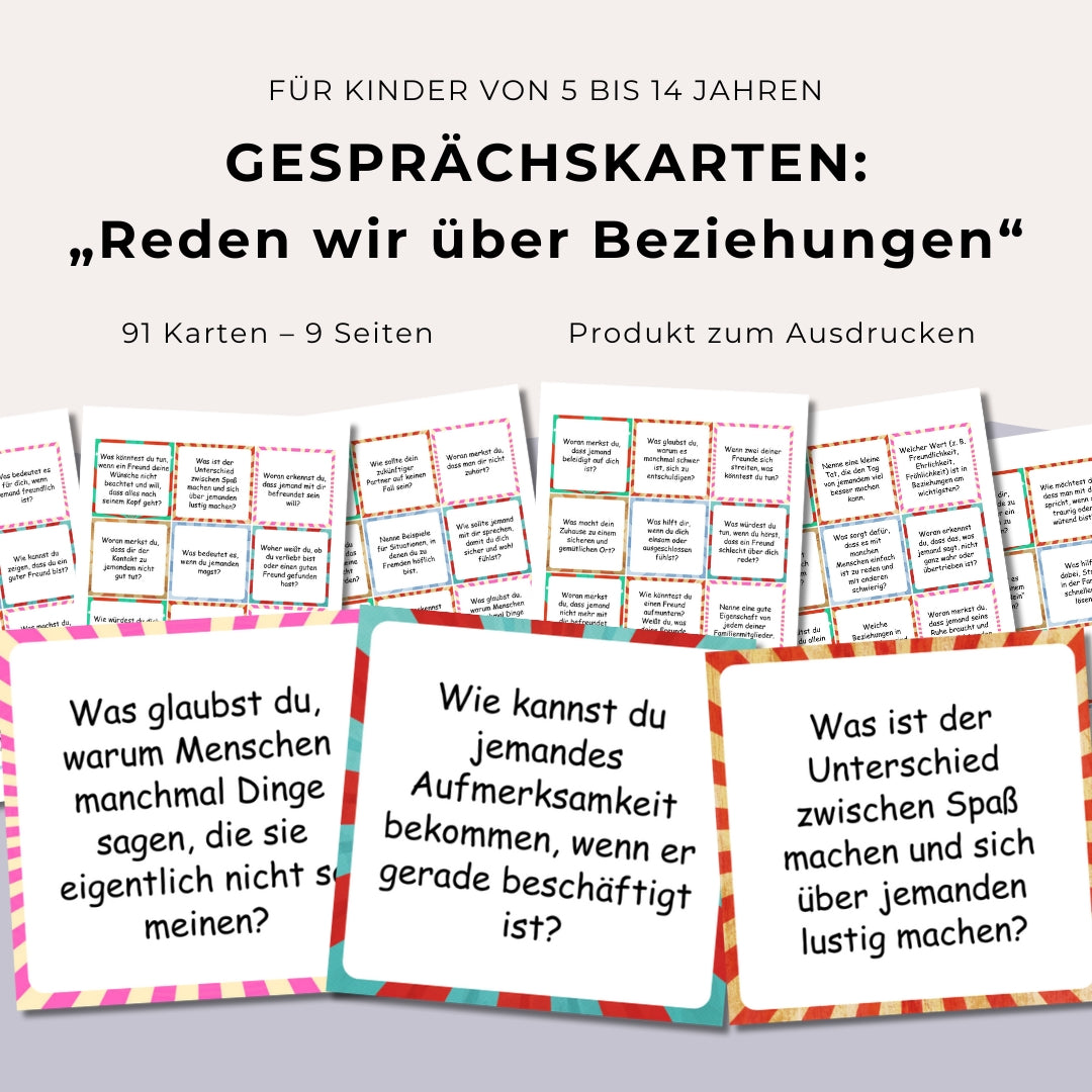 Gesprächskarten “Reden wir über Beziehungen”