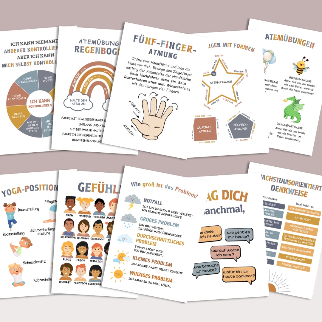 Ruheecke: 30 Poster zur Entwicklung der emotionalen Intelligenz Ihres Kindes