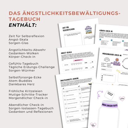 Set für die psychische Gesundheit von Kindern (6 Tagebücher - 112 Seiten)