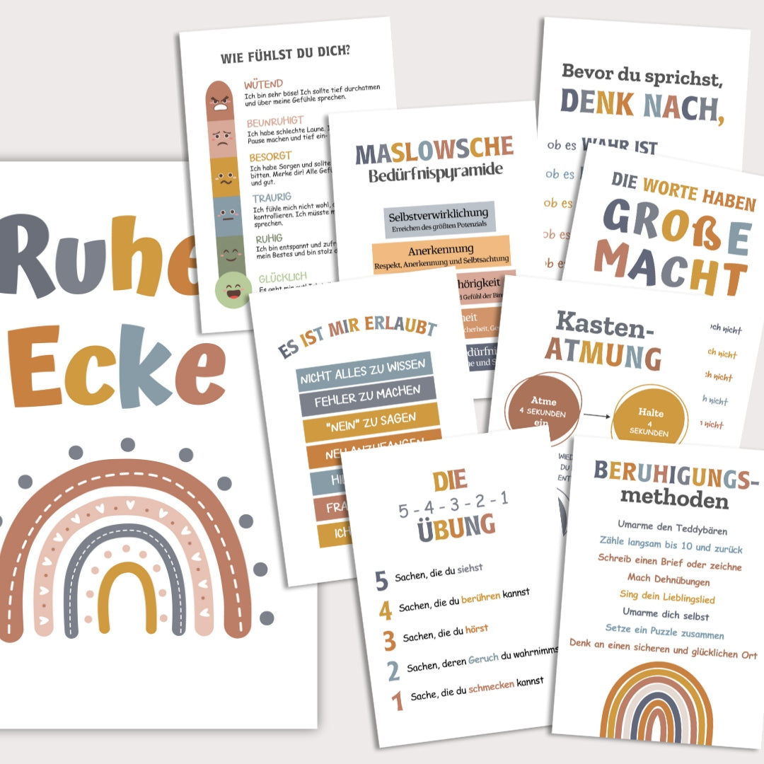 Ruheecke: 30 Poster zur Entwicklung der emotionalen Intelligenz Ihres Kindes