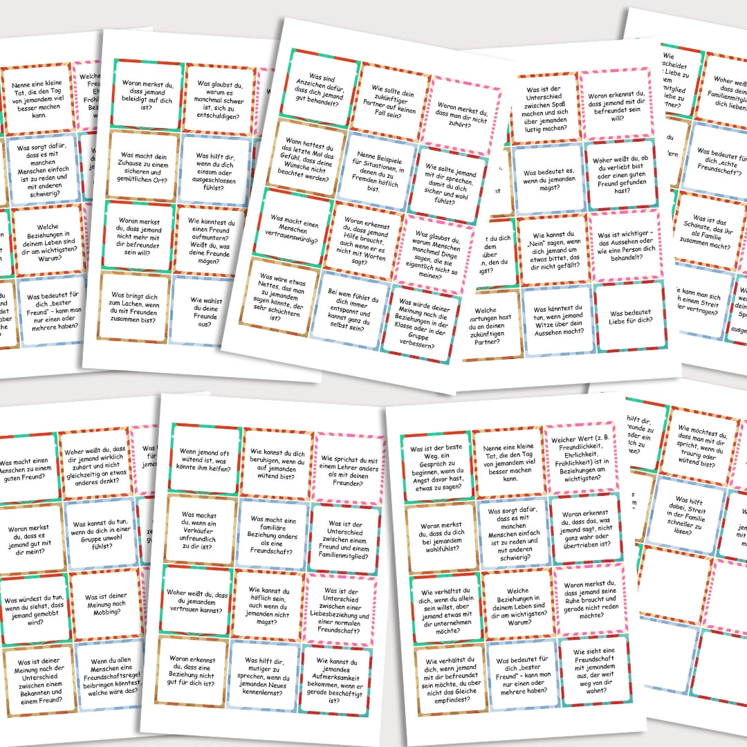 Gesprächskarten “Reden wir über Beziehungen”