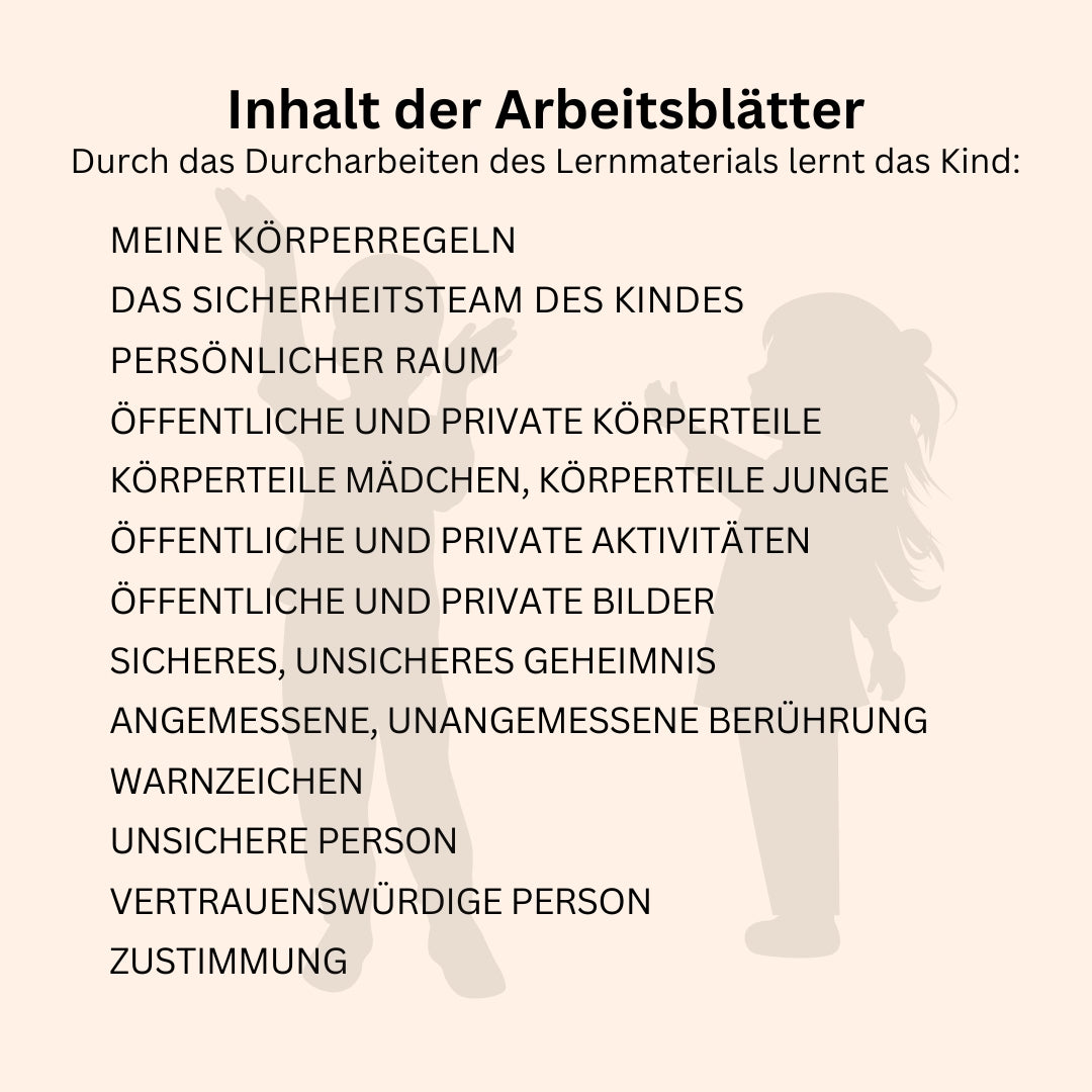 27 druckbare Arbeitsblätter zur Steigerung der Kindersicherheit